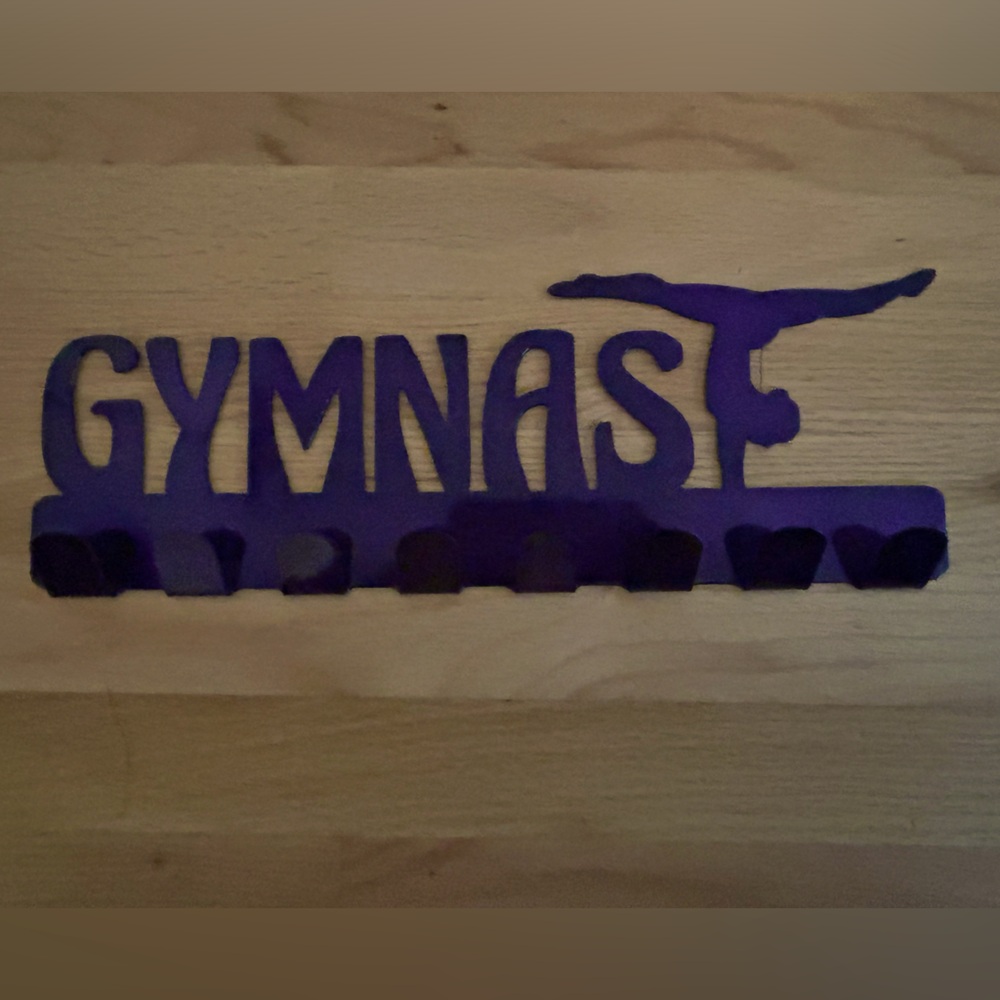 Purple Gymnastics medal holder